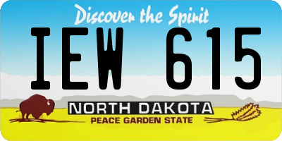 ND license plate IEW615