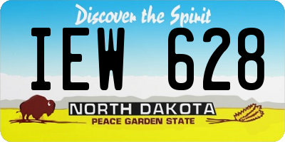 ND license plate IEW628