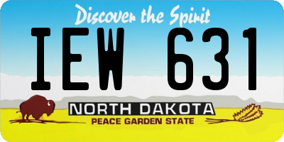 ND license plate IEW631