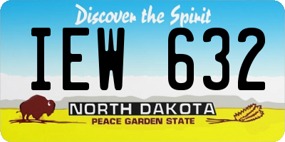 ND license plate IEW632