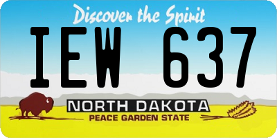 ND license plate IEW637