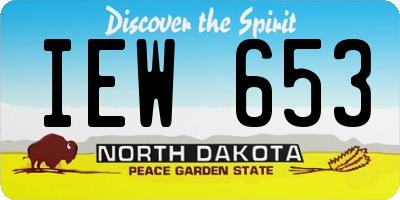 ND license plate IEW653
