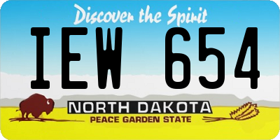 ND license plate IEW654