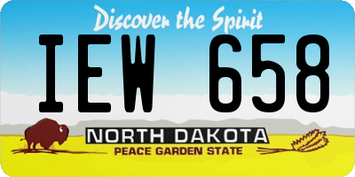 ND license plate IEW658