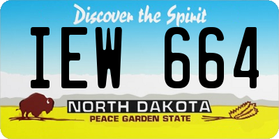ND license plate IEW664