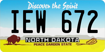 ND license plate IEW672