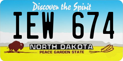 ND license plate IEW674