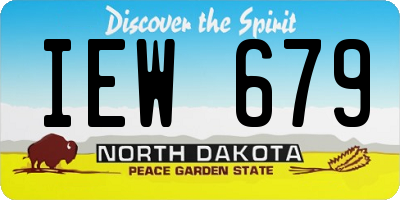 ND license plate IEW679