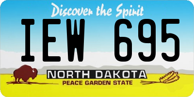 ND license plate IEW695