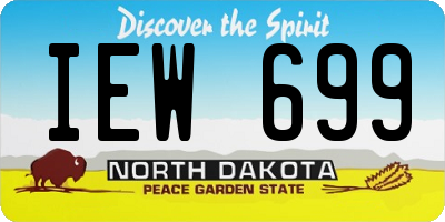 ND license plate IEW699