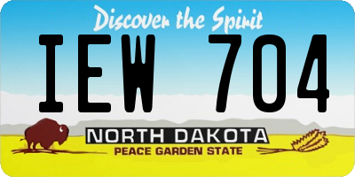 ND license plate IEW704