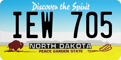 ND license plate IEW705