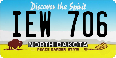 ND license plate IEW706