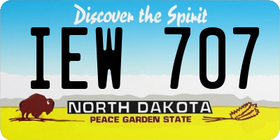 ND license plate IEW707