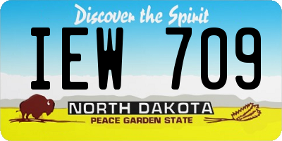 ND license plate IEW709