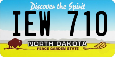 ND license plate IEW710