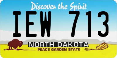 ND license plate IEW713