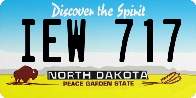 ND license plate IEW717