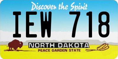 ND license plate IEW718