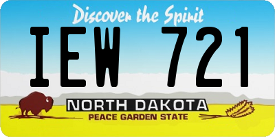 ND license plate IEW721