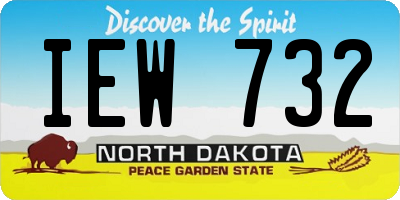 ND license plate IEW732