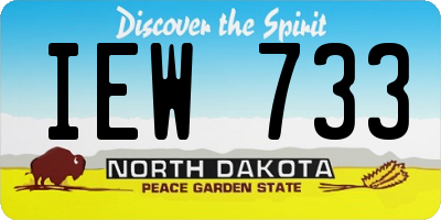 ND license plate IEW733
