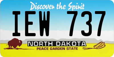 ND license plate IEW737