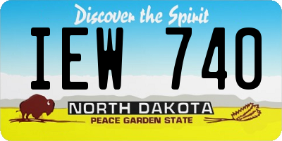 ND license plate IEW740