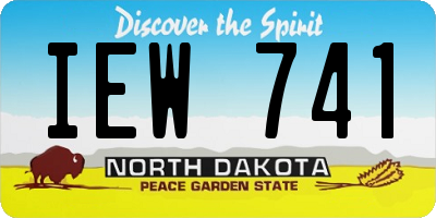 ND license plate IEW741