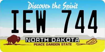 ND license plate IEW744