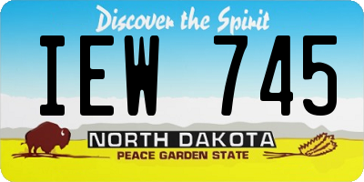 ND license plate IEW745