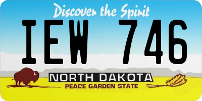 ND license plate IEW746