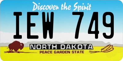 ND license plate IEW749