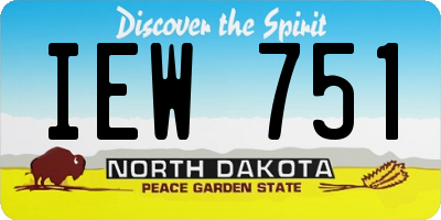 ND license plate IEW751