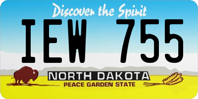 ND license plate IEW755
