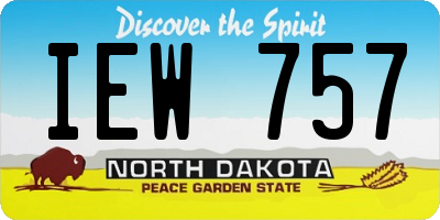 ND license plate IEW757