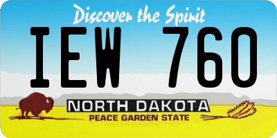 ND license plate IEW760