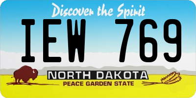 ND license plate IEW769