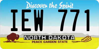 ND license plate IEW771