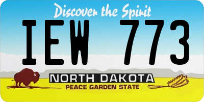 ND license plate IEW773