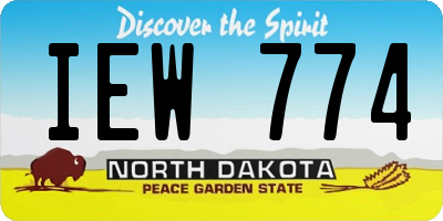 ND license plate IEW774