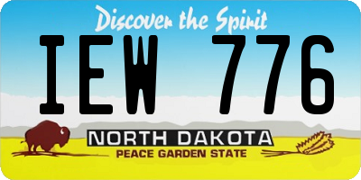ND license plate IEW776