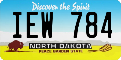 ND license plate IEW784