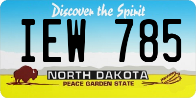 ND license plate IEW785