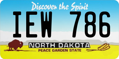 ND license plate IEW786