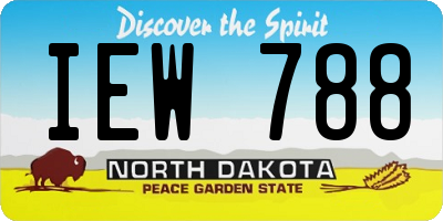 ND license plate IEW788