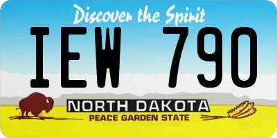 ND license plate IEW790
