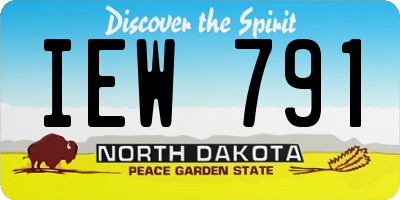 ND license plate IEW791
