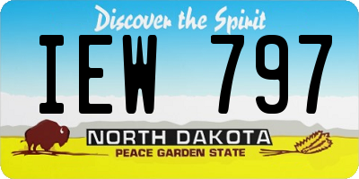 ND license plate IEW797