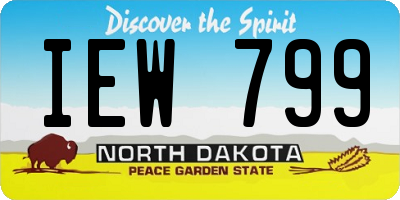 ND license plate IEW799